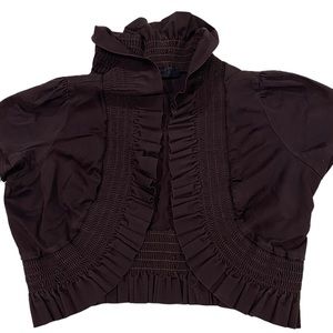 Y2K vampire vibes fairy coquette puffy ruffle jacket crop top ✶ ⋆.✧̣̇˚.☆  (173)